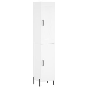 vidaXL Buffet haut Blanc 34 5x34x180 cm Bois d'ingénierie