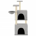vidaXL Arbre à chat avec griffoirs en sisal gris clair 122 cm