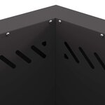 vidaXL Foyer sans fumée Noir 48 x 48 x 51 cm Acier