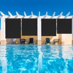 Lot de 3 stores enrouleur d'extérieur 120x225 cm houston gris  universel