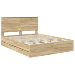 vidaXL Cadre de lit Chêne Sonoma 150 x 200 cm Bois Ingénierie