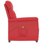 Vidaxl fauteuil de massage rouge similicuir
