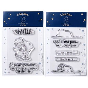8 Tampons transparents Le Petit Prince Renard et Boa
