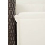 vidaXL Ensemble à manger de jardin et coussins 9 Pièces marron poly rotin