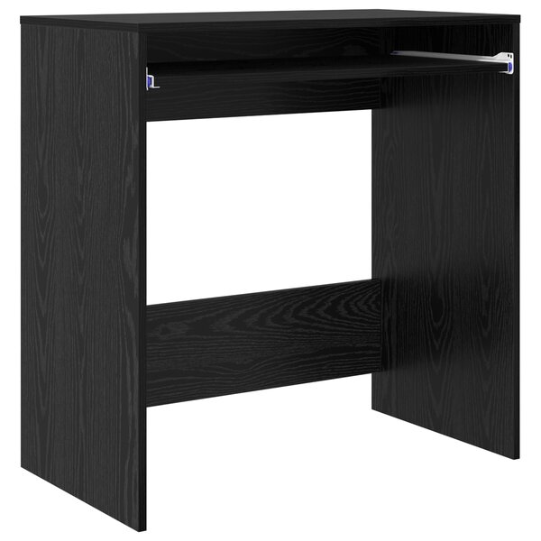 vidaXL Bureau d'ordinateur Chêne noir Panneau de particules Compact