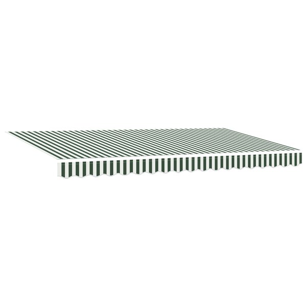 vidaXL Auvent Rétractable Vert et blanc 4 x 2 m Polyester