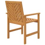 vidaXL Chaises à manger de jardin lot de 3 bois massif d'acacia