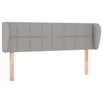 vidaXL Tête de lit avec oreilles Gris clair 147x23x78/88 cm Tissu