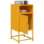 vidaXL Tables de chevet 2 Pièces jaune moutarde 36x39x78 cm acier