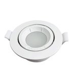 Support spot encastrable gu10 led orientable rond blanc (pack de 10) - blanc - silamp