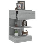 vidaXL Tables de chevet 2 Pièces Sonoma gris 40x35x65cm Bois d'ingénierie