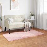 vidaXL Tapis en fausse Tafalla Rose 60 x 110 cm Polyester