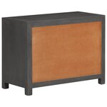 vidaXL buffet gris et blanc 75x35x55 cm bois de manguier massif