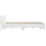 vidaXL Cadre de lit avec LED sans matelas blanc 160x200 cm