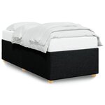 vidaXL Cadre de lit Noir 90x200 cm Tissu