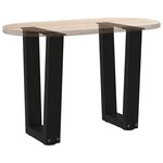 vidaXL Pieds de table basse en V 2 pièces Noir 38 x (42-43 3) cm Acier
