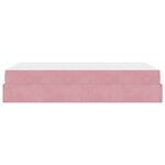 vidaXL Cadre de lit avec matelas Rose 120 x 200 cm Velours