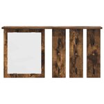 vidaXL Porte-manteau mural avec étagère Chêne fumé 85 x 10 x 45 cm