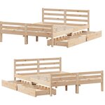 vidaXL Cadre de lit sans matelas 120x190 cm bois de pin massif