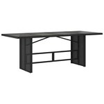 vidaXL Ensemble de bistro de jardin 7 Pièces coussins noir poly rotin