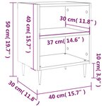 vidaXL Table de chevet chêne sonoma 40x30x50 cm bois d'ingénierie