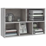 vidaXL Bibliothèque/Buffet sonoma gris 50x25x80 cm bois d'ingénierie