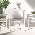 vidaXL Table de jardin blanc 121x82 5x110 cm bois massif de pin