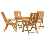 vidaXL Ensemble de salle à manger pour jardin 5 Pièces Marron