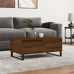 vidaXL Table basse Chêne marron 90x50x36 5 cm Bois d'ingénierie