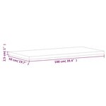 vidaXL Dessus de table 100x50x2 5cm rectangulaire bois massif de hêtre