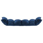 vidaXL Chaise pliable de sol Bleu Tissu