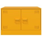 vidaXL Table basse Jaune moutarde 67x50x44 cm acier