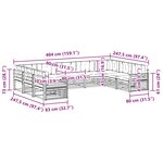 vidaXL Ensemble de canapés d'extérieur 9 Pièces Blanc et anthracite