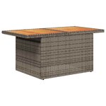 vidaXL Salon de jardin avec coussins 9 Pièces gris résine tressée acacia