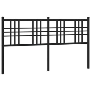vidaXL Tête de lit de remplacement métal noir 160 cm