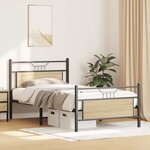 vidaXL Cadre de lit sans matelas chêne sonoma 107x203 cm