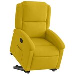 vidaXL Fauteuil inclinable Jaune Velours