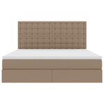 vidaXL Lit de Rangement Cappuccino 180 x 200 cm Cuir synthétique