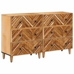 vidaXL Armoires de rangement 2 Pièces Marron 60 x 33 5 x 75 cm