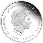 Pièce de monnaie en Argent 1 Dollar g 31.1 (1 oz) Millésime 2024 James Bond 007 JAMES BOND MAN WITH THE GOLDEN GUN