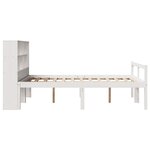 vidaXL Lit bibliothèque sans matelas blanc 140x200 cm bois pin massif