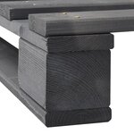 vidaXL Cadre de lit de palette Gris Bois de pin massif 200x200 cm