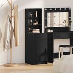 vidaXL Armoire haute en chêne noir - 40x41x135 cm  fabriquée en bois d'ingénierie