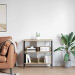 vidaXL Étagère Chêne Sonoma 82 x 32 x 79 cm Bois d'ingénierie
