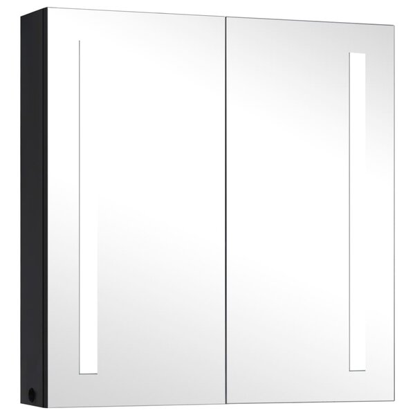 vidaXL Armoire de salle de bain à miroir LED 62x14x60 cm