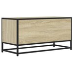 vidaXL Meuble TV chêne sonoma 80x34 5x40 cm bois d'ingénierie et métal
