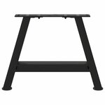 vidaXL Pieds de table basse en forme de A 2 pièces Noir 30 x (30-31) cm Acier