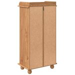 vidaXL Cabinet à vin ASKIM Marron 57 x 37 x 114 cm Bois massif en pin