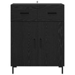 vidaXL Buffet Chêne noir 69 5 x 34 x 90 cm Bois d'ingénierie