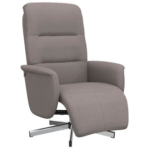vidaXL Fauteuil inclinable avec repose-pieds taupe tissu